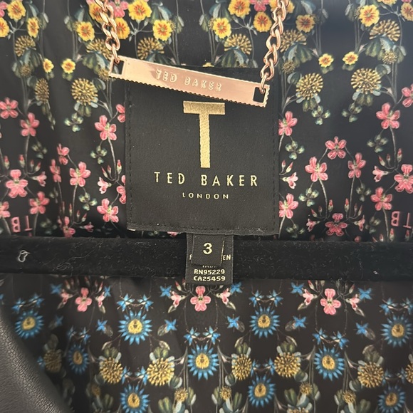 Ted Baker Leather Moto Jacket. Size 3. - Picture 2 of 7
